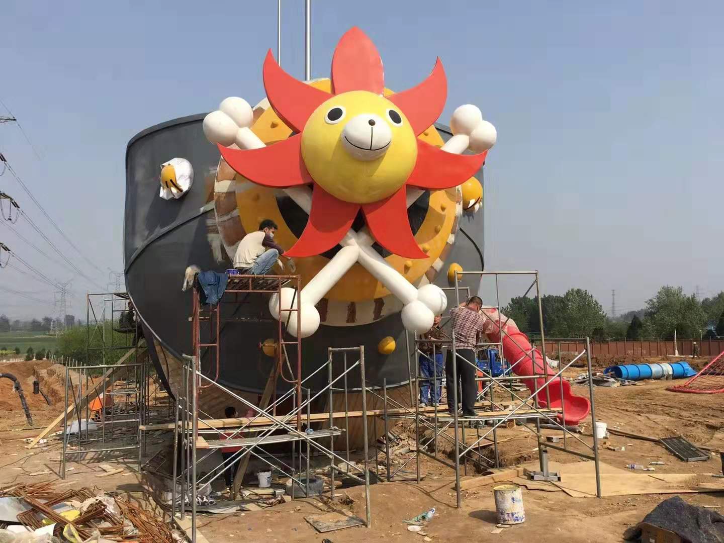 2018年杰明房车露营基地海盗船制作