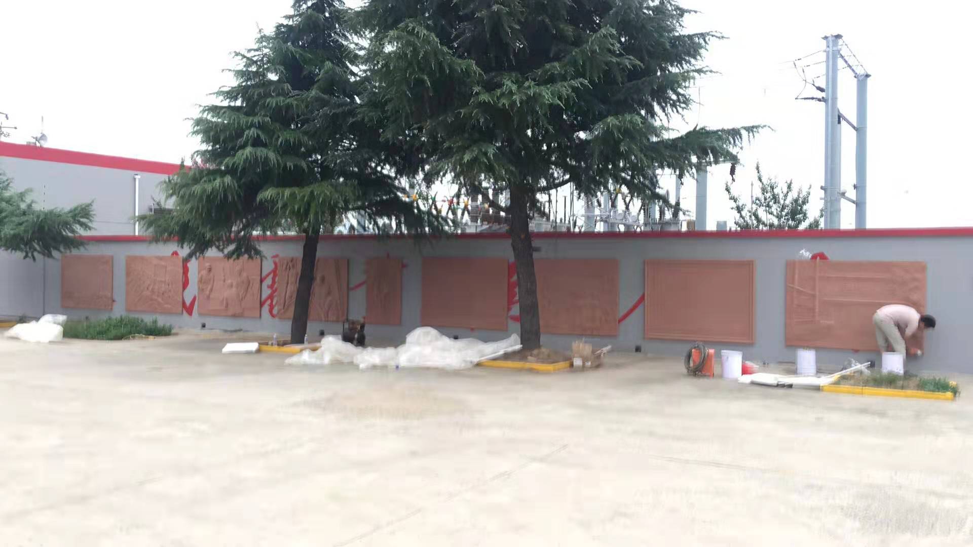 2019年西柏坡仿砂岩浮雕安装